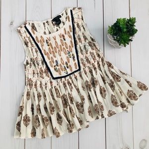 Anthropologie Flowy Beaded Top